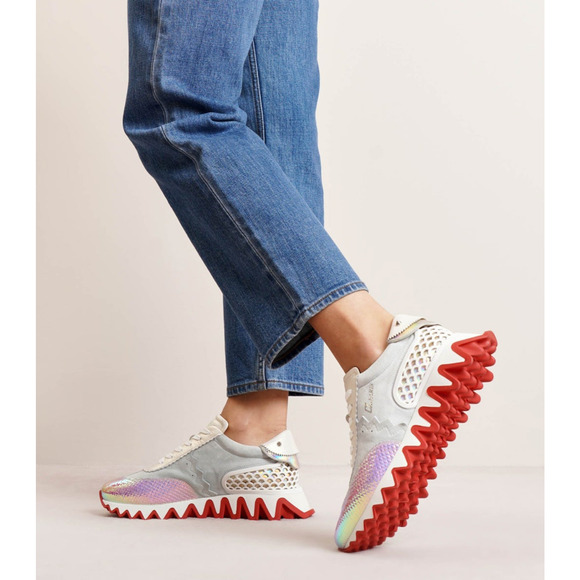 Christian Louboutin Loubishark Donna Flat Maya AB Platform Low Top Sneaker 39 - Picture 3 of 12